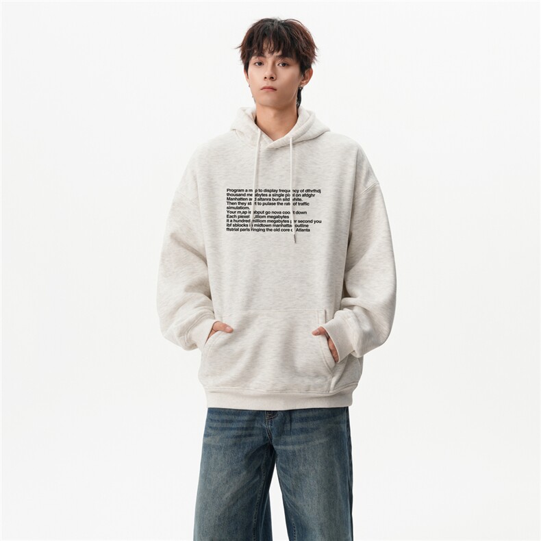 2025秋装美式高街hiphop字母印花宽松连帽卫衣重磅A025-W702-P55,男装卫衣,电商A025