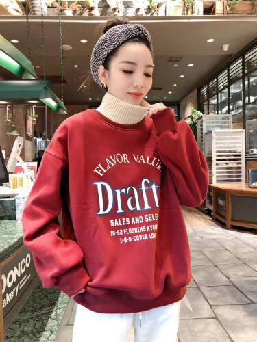 拼接款加绒卫衣,女装卫衣/绒衫,一杭