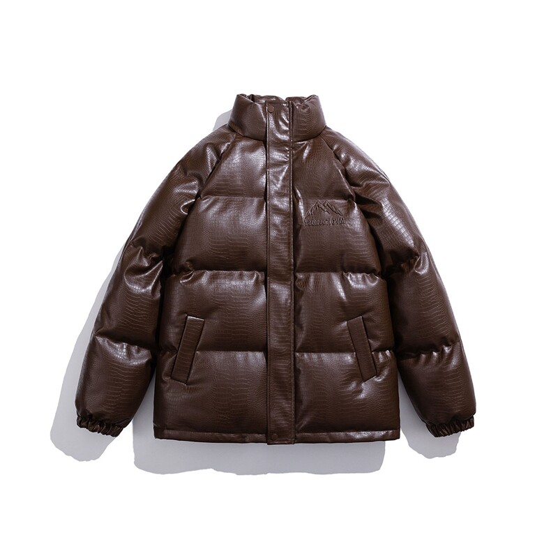 白底鳄鱼纹钢印字母设计棉衣大码潮流休闲棉衣男MY77728P128控168，男装棉衣，星座227-7