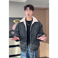 PY5552-P85特冬季PU皮棉服兔毛加绒加厚保暖棉衣，男装棉衣，电商D232