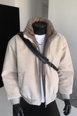 -双色貂毛座山雕PU皮棉衣老钱风加厚冬季外套男装S534-特P98，男装棉衣，电商A233-1
