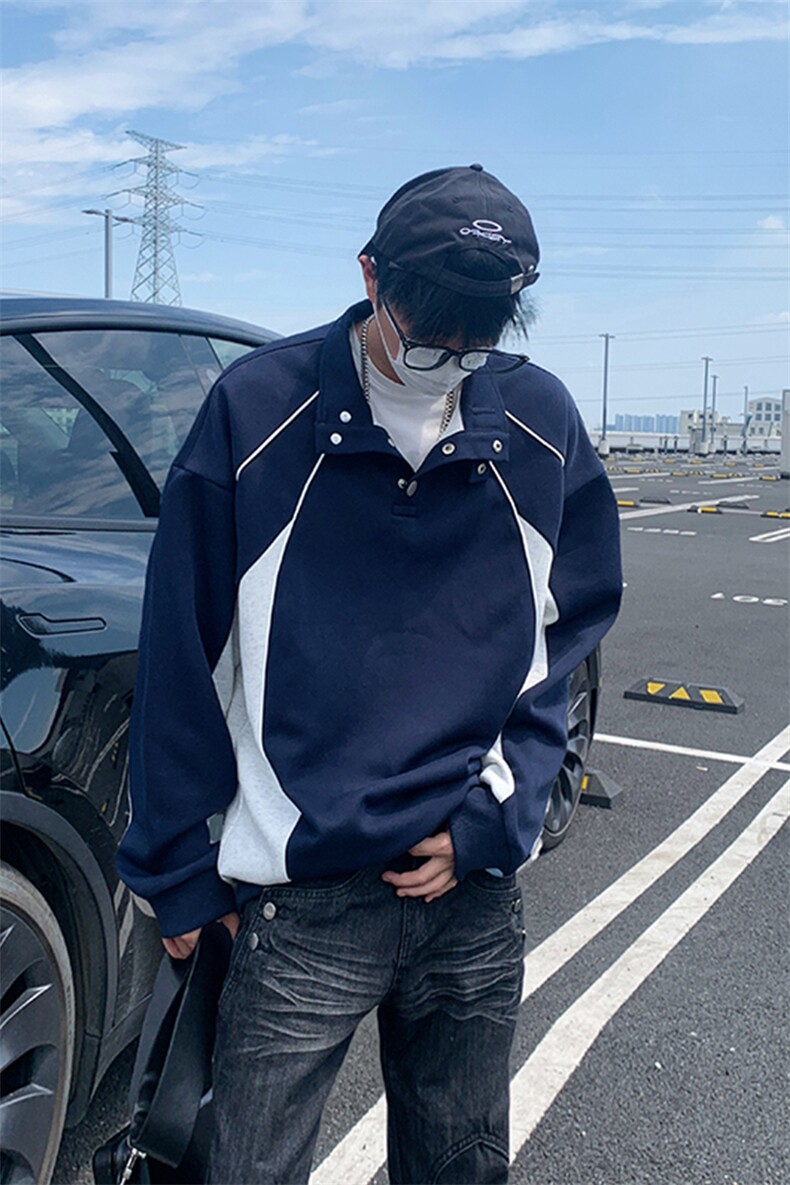重磅美式加绒加厚男休闲百搭宽松高级感卫衣W4695JR（加绒）特P52,男装卫衣,电商A007