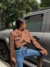 【现货】秋季拉链时尚外套，其它，蔓娅