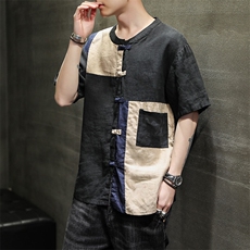风棉麻乞丐服T19-P55，男装衬衫，星座816A（原B366）