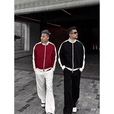 主推款!400克重磅流行美式撞色百搭开衫卫衣KS55077特p62控98，男装卫衣，四季星座610B