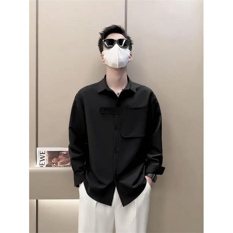 网图慎用B216CS363P552025秋冬装新款男士新中式长袖衬衫,男装衬衫,电商B216（原B302）