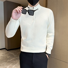 秋冬店主风社会小伙半高领纯色套头针织毛衣301A-1/M91/P58，男装针织衫/毛衣，星座301A-1