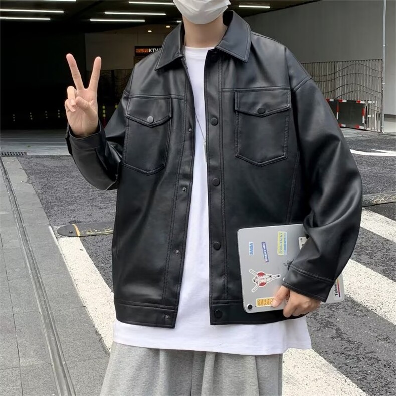 男秋季新款口袋皮衣夹克外套LW22P60,男装皮衣,星座1116-2