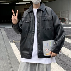 男秋季新款口袋皮衣夹克外套LW22P60，男装皮衣，星座1116-2