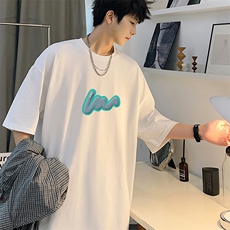 YY07常年款男女发泡印花T恤衫外套圆领半袖五分袖TEE男女爱心情侣，男装T恤，星座115A-3