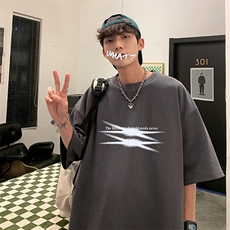抖音得物二开现货220克夏装重磅美式高街宽松短袖t恤MT292，男装T恤，电商A486-1