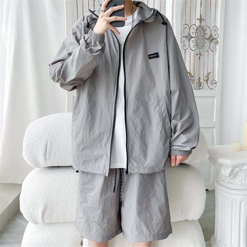 2024夏季新款旋律风车大码成衣UPF50+M-5XHQ24461-P85，男装休闲套装，电商A022