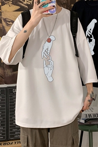 Q11147-P30 春夏季七分袖t恤男大码五分袖男短袖中袖图片