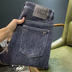 1506-1/KA1891加绒/P56男裤新款加绒牛仔裤男修身小脚百搭韩版男，男装牛仔裤，星座1506-1