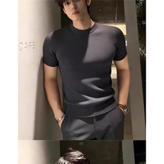 美式简约休闲短袖T恤男夏季潮牌百搭宽松修身打底上衣LW5088-P45，男装T恤，星座1008