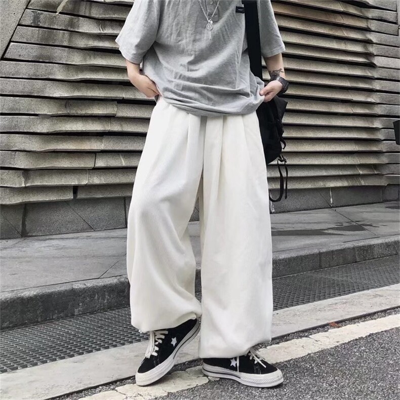 男春季潮流时尚休闲长裤灯芯绒阔腿裤K7054P35图片