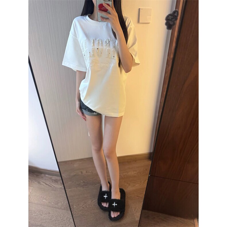 万针全刺绣工艺抖音得物高品质260克重磅纯棉双纱美式高街短袖T恤,男装T恤,电商A486