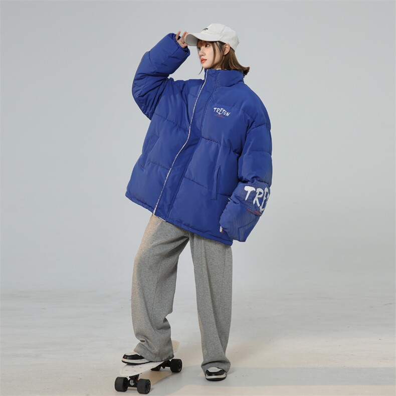 新款棉衣女加绒立领印花棉服外套面包服棉袄3350-P80控118,男装棉衣,星座207