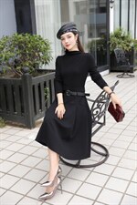 现货-假两件内搭连衣裙，女装连衣裙，依歌贝诺