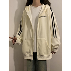 卫衣开衫男女连帽外套春秋新款宽松百搭上衣XZ102B-1W2558P65，女装短外套，星座102B-1