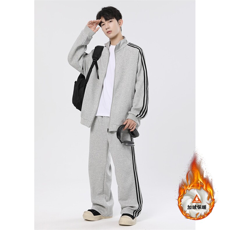 加绒加厚开衫卫衣运动套装WJ4632-特P58控108/KJ8565-特P45控88，男装休闲套装，电商A007