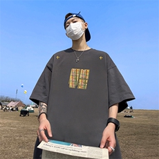 量大优供视频220克美式短袖t恤T2889得物直播有280克品质，男装T恤，电商A486