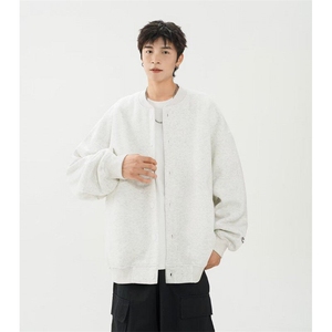 W9346-P50 网图现货 新款美式重磅开衫卫衣潮牌棒球服运动外套图片