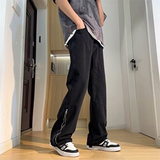 美式高街牛仔裤男士韩版潮流高街2025夏季新款ins长裤RK1656-P50，男装牛仔裤，星座412-3