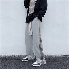美式ins炸街运动裤男宽松垂感休闲长裤品质织带裤K0255P40，男装休闲裤，星座1116-2