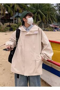 户外机能风冲锋衣男潮牌美式外套男士2026春秋款工装夹克图片