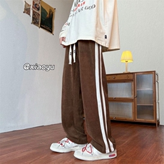 XZ616秋季新款灯芯绒拼接休闲裤拖地长裤TY405P55控68，男装休闲裤，星座512A（原616）