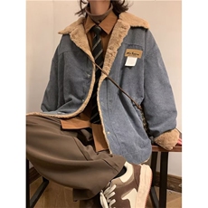 冬季复古加厚工装灯芯绒棉衣外套男装韩版宽松潮流棉服65571-P70，男装棉衣，星座1008-1
