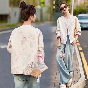 新中式国风提花刺绣短外套女2025春新款小香风独特漂亮高级感上衣图片