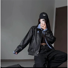 美式撞色拼接夹克男款秋季飞行员棒球服外套休闲开衫上衣，男装夹克，星座410-6（原星座1304-1）