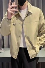 新款社会小伙秋冬男时尚工装夹克男店主外套JK802-P78控128卡其，男装夹克，星座301B-1