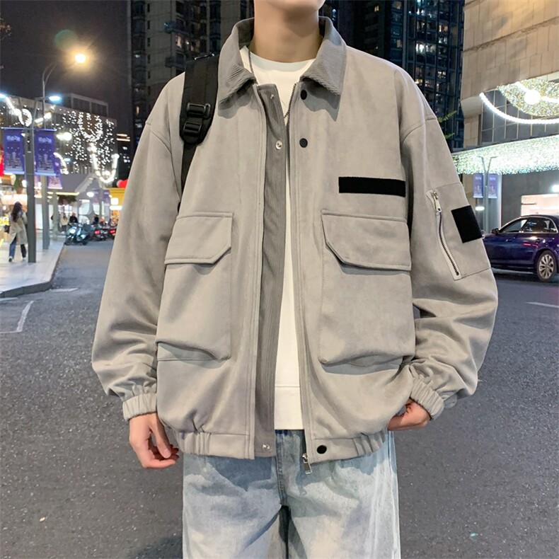 春款现货复古休闲工装夹克男士翻领宽松外套JK02656-P78,男装夹克,星座308B-2