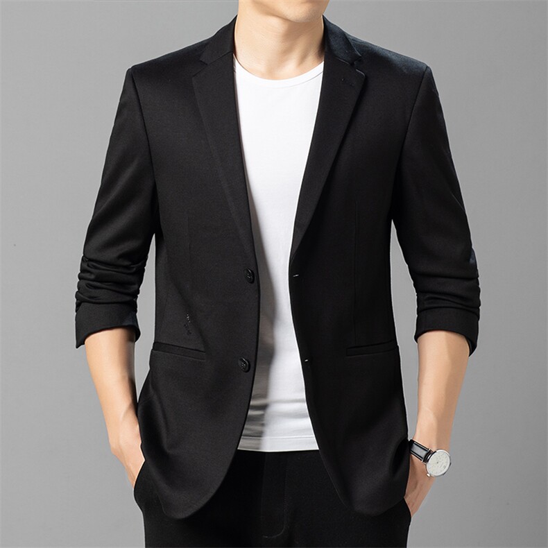西服男秋季潮款休闲商务小西服上衣中年男士单西外套ASD2322-P180,男装西服,电商B212（原钱塘6029）
