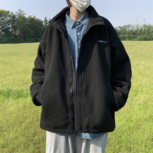 2021新款双面穿羊羔衣潮流外套秋季青年学生上衣服 W1986-P70图片