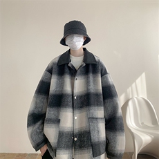 现货JK7126-特P60秋冬新款重磅毛呢夹克外套高品质大码外套，男装毛呢大衣，电商A059