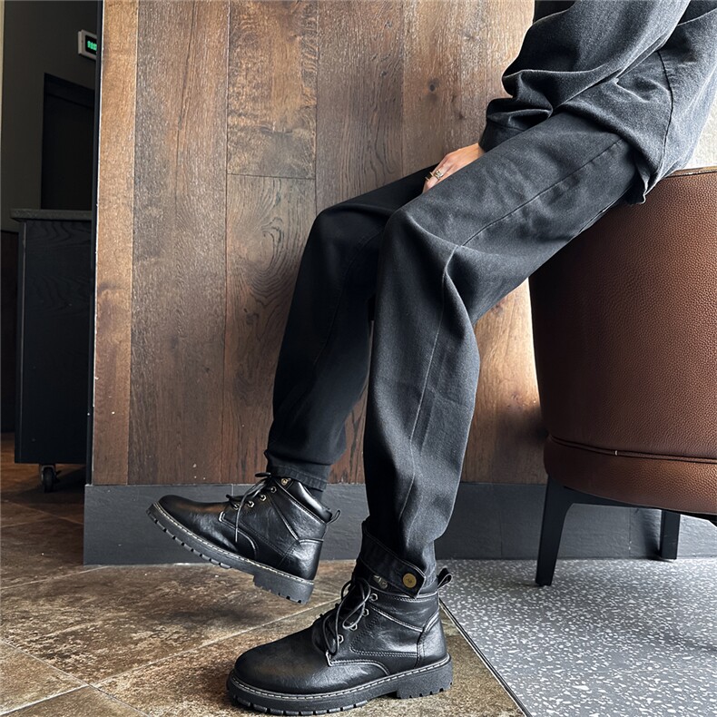 k1050J-p55-控78薄款P45现货oversize马丁鞋蓝色风加绒牛仔裤,男装牛仔裤,星座116