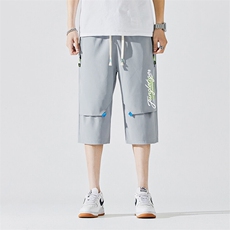 2025夏季新款男士七分裤时尚休闲马裤潮流男裤子KZ1081-P28，男装休闲裤，星座217-4