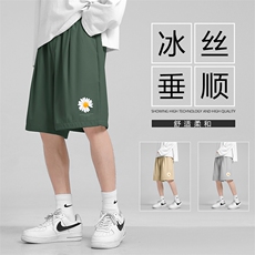 夏季冰丝薄款百搭休闲运动风潮流五分短裤DK517特批16，男装休闲裤，星座718-1