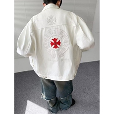 牛仔外套男潮牌高端秋季款修身帅气印花黑色男士夹克上衣J1068，男装工装外套，星座1116A（原606A-3）