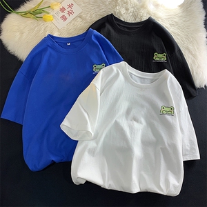 高点击 中性风港风短袖t恤男纯棉宽松416B-1-DT225-P25限39图片