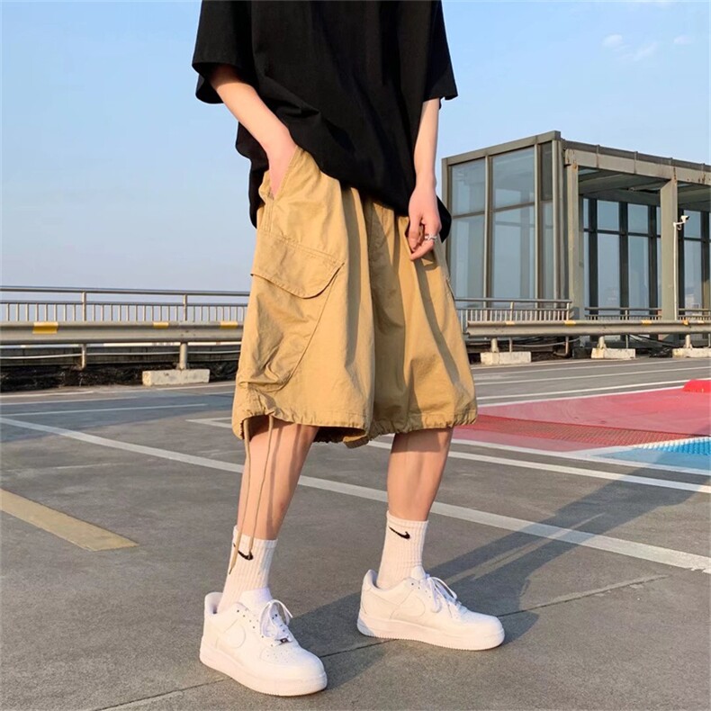 美式短裤男复古休闲五分裤日系工装宽松潮牌短裤1008-1-DK901-p33,男装休闲裤,星座1008-1