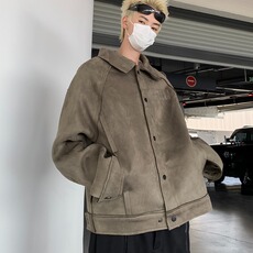 美式复古麂皮短款夹克外套男HY680P90，男装夹克，星座1116-2