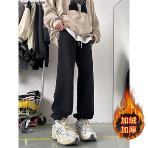 06秋冬季新款加绒束脚卫裤纯色百搭运动裤潮XZ211-1-K2357-P55图片
