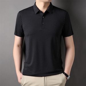 夏季新款商务休闲保罗衣服Polo衫男士短袖T恤中年翻领半袖体恤衫图片