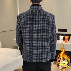 秋冬男士高品质加绒加厚立领毛呢大衣夹克外套上衣D118P140，男装夹克，电商B226-2（原B217-2）