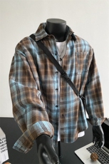 【现货】格子长袖衬衫F6603特P35控58，男装衬衫，电商A309